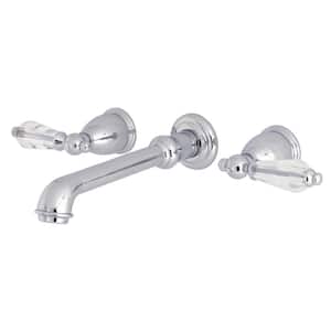 Wilshire Crystal 2-Handle Wall-Mount Roman Tub Faucet Filler in Chrome