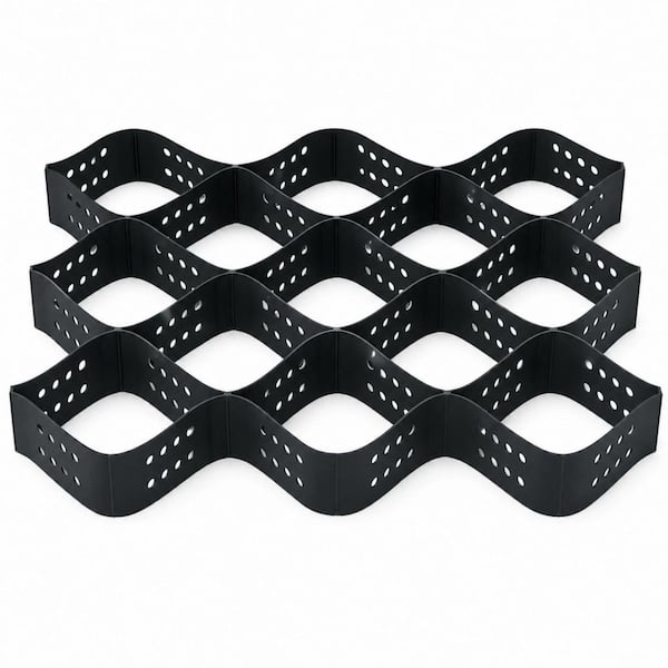 211 in. x 79 in. x 2 in. Plastic Paver Base Gravel Stabilizer Geo Grid, 1990 lbs./sq. ft. Foldable Driveway System