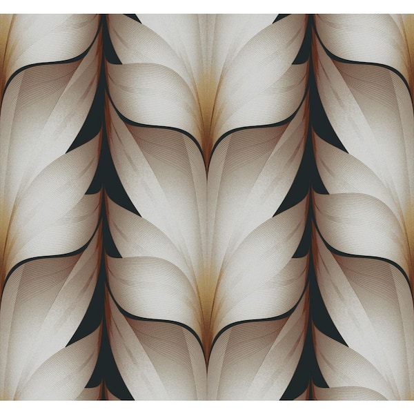 Lotus Light Stripe Black Wallpaper