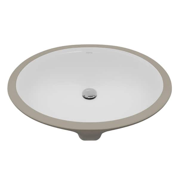 Valera 19-1/4 in. x 15-3/4 in. Oval Undermount Vitreous China Bathroom Sink in White