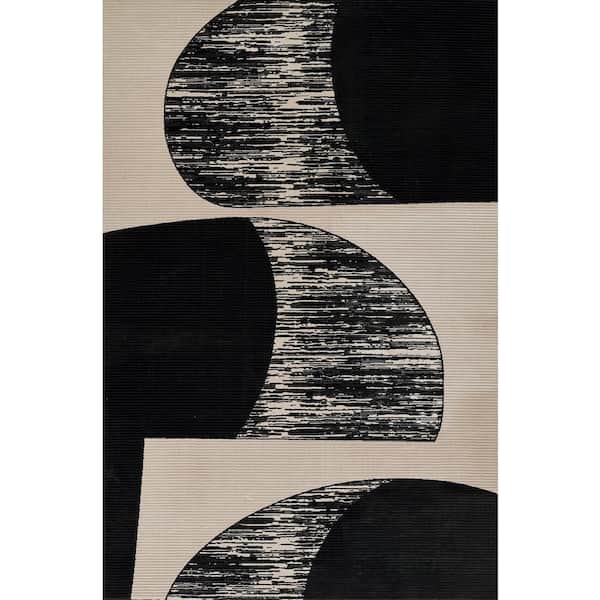 Xander Ivory 9 ft. X 13 ft. Geometric Indoor Area Rug