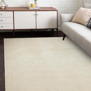Lodhi Contemporary Solid Sepia 8 ft. x 10 ft. Hand-Knotted Area Rug