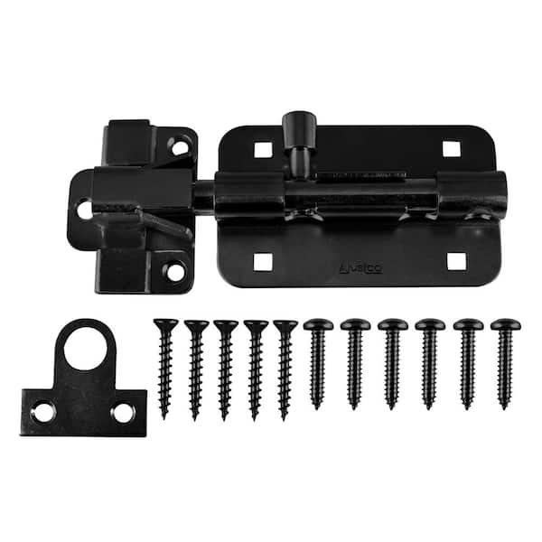 Ajustlock 5 in. Black Extra HD Barrel Bolt