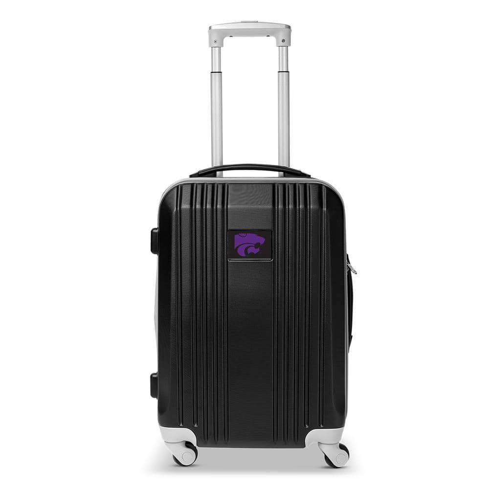 Denco NCAA Kansas State 21 in. Black Hardcase 2-Tone Luggage Carry