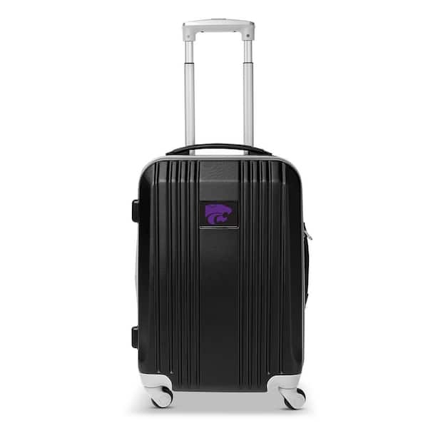 NCAA Kansas State 21 in. Black Hardcase 2-Tone Luggage Carry-On Spinner Suitcase