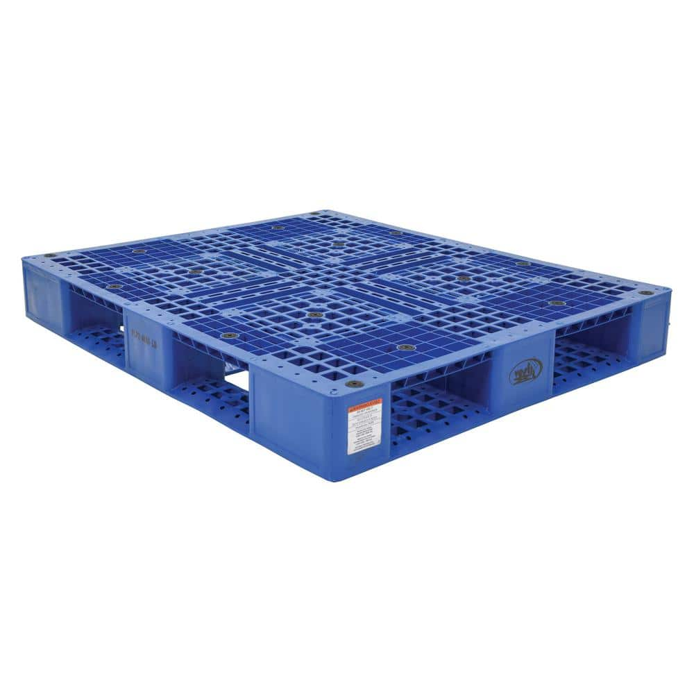 Victory 48x40 Blue Plastic Pallet, (1 Pack of 2 Pallets)