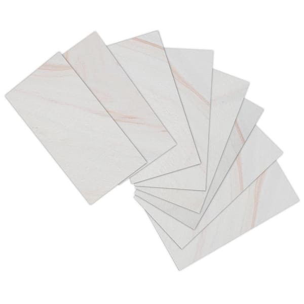 Yipscazo 3 in. x 6 in. Peel and Stick Backsplash 3D PVC Sticker Wallpaper Smart Tile in Colorful White (32-Sheets/4 sq. ft.)