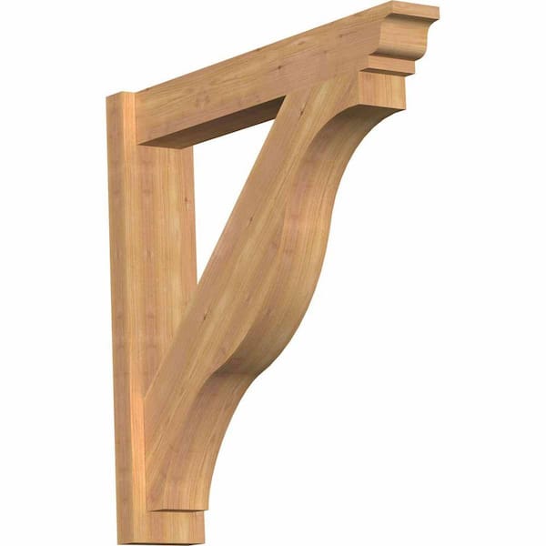 Ekena Millwork 6 in. x 30 in. x 30 in. Fuston Traditional Smooth Western Red Cedar Outlooker