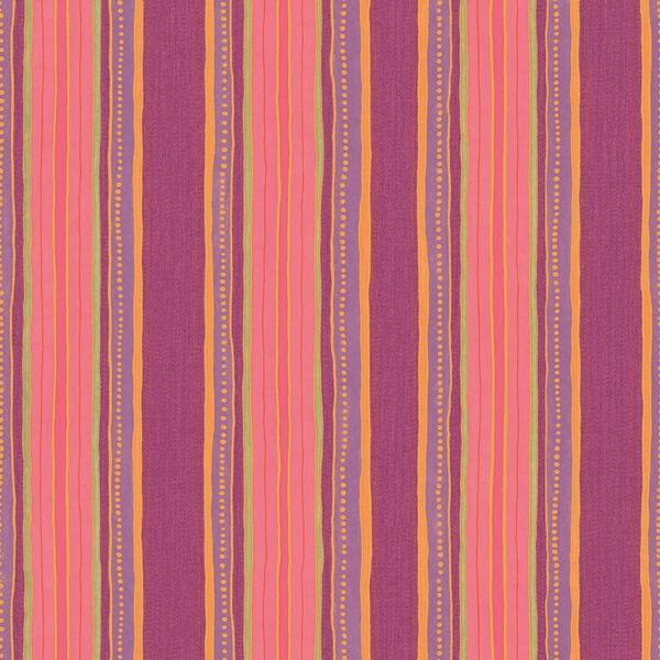 The Wallpaper Company 56 sq. ft. Brightly Colored Dotted Stripe Wallpaper-DISCONTINUED