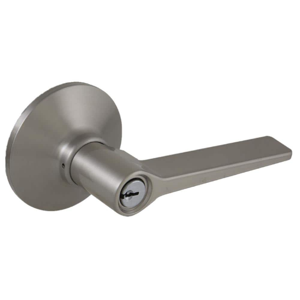 Defiant Freedom Satin Nickel Keyed Entry Door Lever 32lex200b The Home Depot 1664