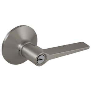 Tonbridge Bright Chrome Keyed Entry Door Handle with Round Rose