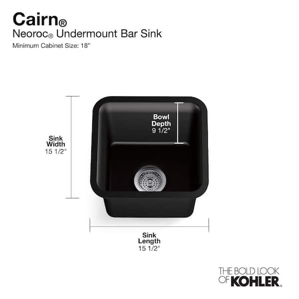 Cairn Undermount Neoroc 15 in. Single Bowl Bar Sink in Matte Beige Cairn Undermount Neoroc 15 in. Single Bowl Bar Sink in Matte Beige