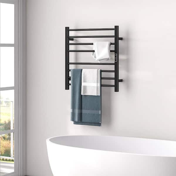 Freestanding and Wall-mounted 6 Bars Towel Warmer with Timer and LED  Display - Costway