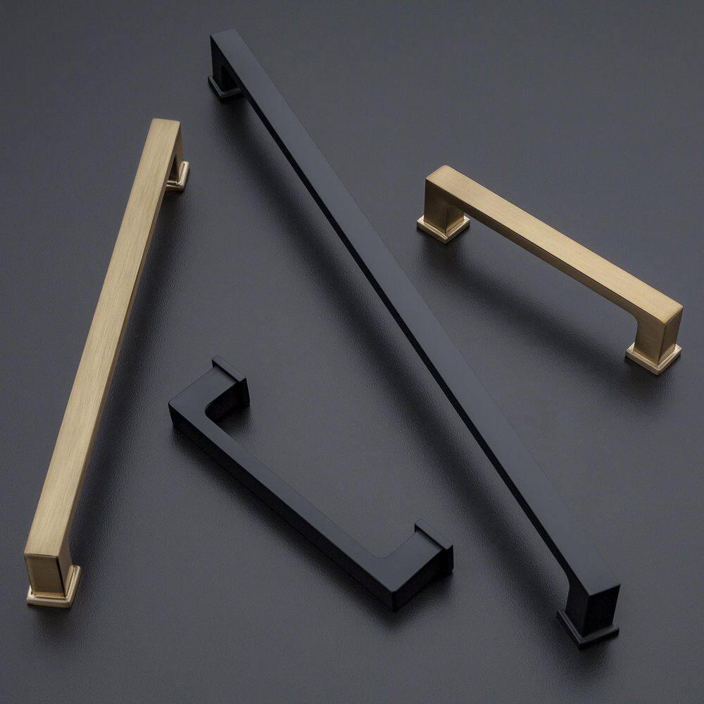 Chelsey Matte Black 8" Rectangular Bar Pull Multipack
