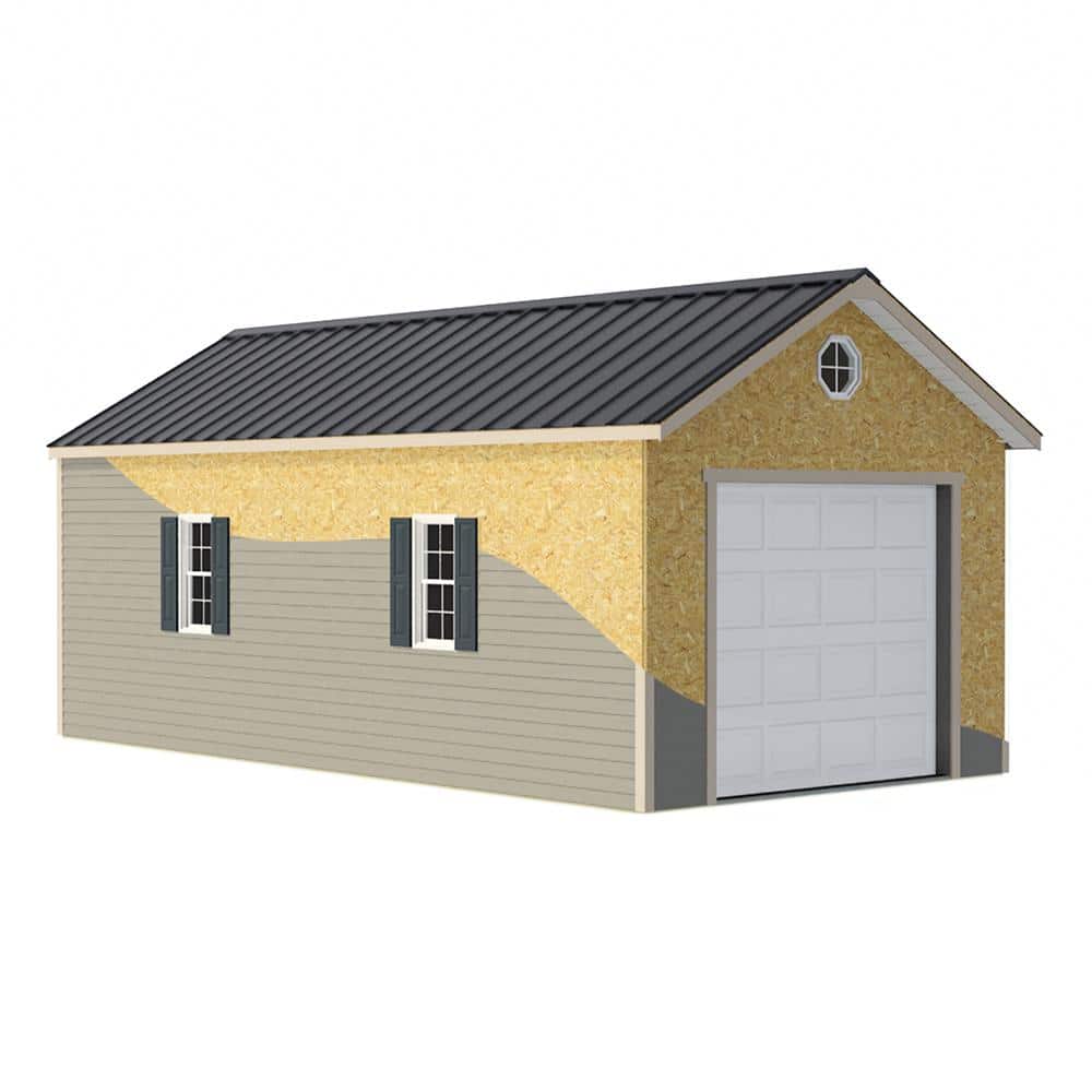 Tailored Titan-Vinyl 12 ft. x 16 ft. Wood Garage Kit Prepped for Vinyl and High Side Walls price history on PriceWatchPro