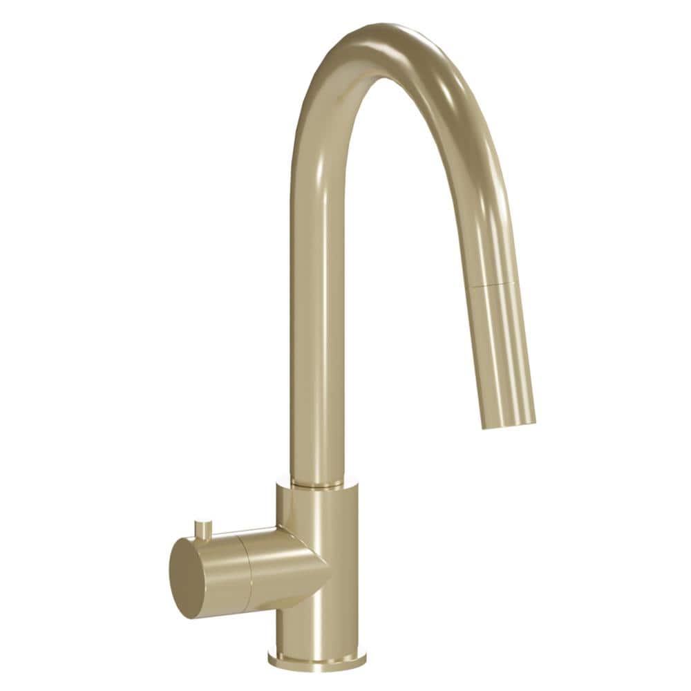 Champagne Bronze Touchless Kitchen Faucet with Pull-out Spray