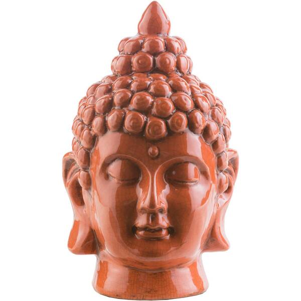 Artistic Weavers Hansh 7.9 in. x 12.6 in. Decorative Buddha Bust in Burnt Orange