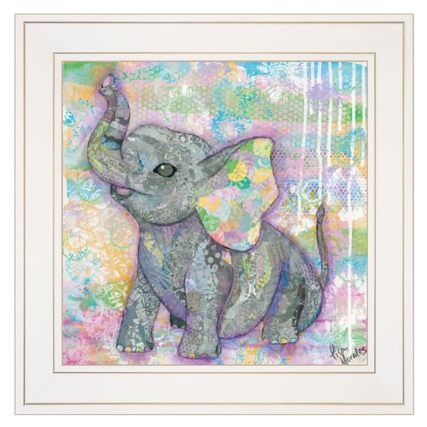 HomeRoots Elephant II by Unknown 1 Piece Framed Graphic Print Typography Art Print 15 in. x 15 in. .