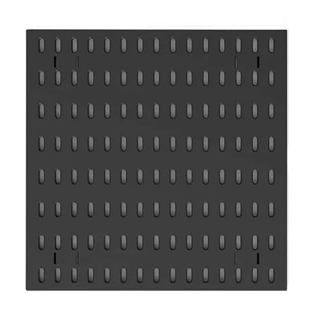 11.8 in. Black PP Plastic Pegboard Wall Rack with Hooks and Shelves for Home Office Kitchen Organization price history on PriceWatchPro