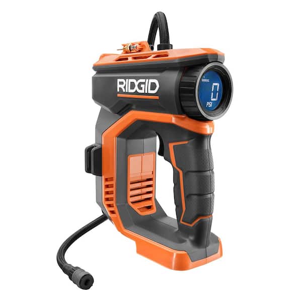 RIDGID 18V High Pressure Portable Inflator Kit with 2.0 Ah Battery,  Charger, and USB Portable Power Source with Activate Button  R87044KN-AC86072B - The Home Depot