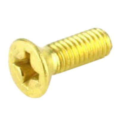 1/4 in.-20 x 3/4 in. Phillips Flat Head Brass Machine Screw (2-Pack)