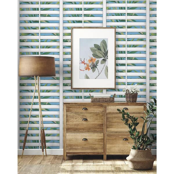 wallpaper wall panelling teal - wallpaper