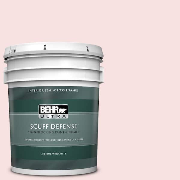 BEHR ULTRA 5 gal. #140A-1 Strawberry Yogurt Extra Durable Semi-Gloss Enamel Interior Paint & Primer