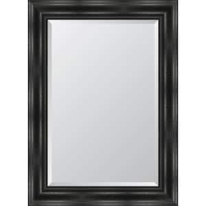 Medium Rectangle Black Beveled Glass Classic Mirror (33 in. H x 45 in. W)