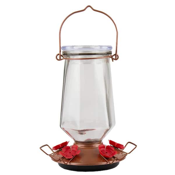 Perky-Pet 28 oz. Capacity Crystal Top-Fill Glass Hummingbird Feeder