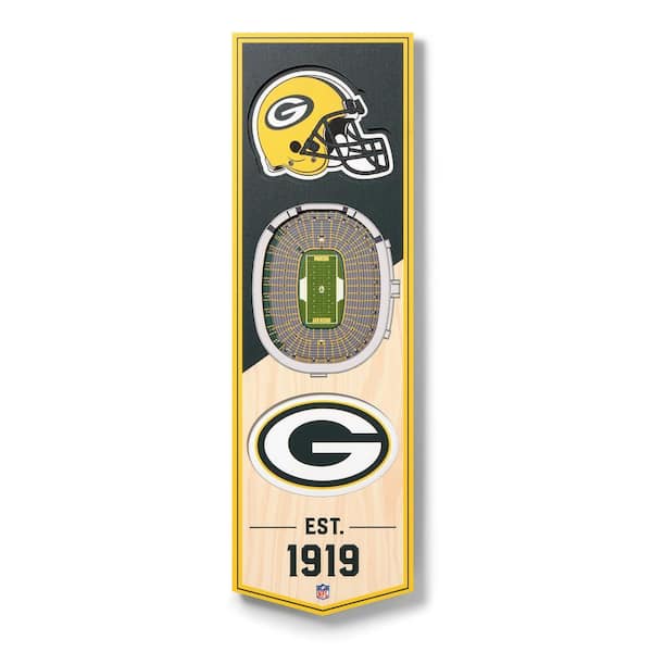 NFL Green Bay Packers 6 in. x 19 in. 3D Stadium Banner-Lambeau Field