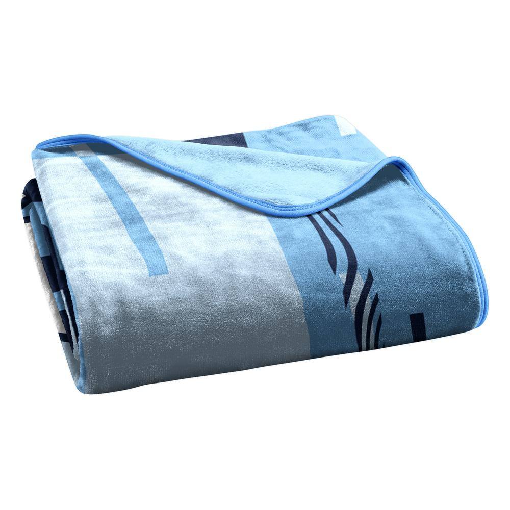 UNC Tar Heels Teal and White Raschel Throw Blanket