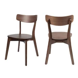New Classic Furniture Gabby Walnut Wood Dining Side Chair with Fabric Cushion (Set of 2)