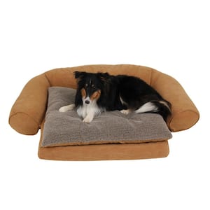 Small Ortho Sleeper Comfort Couch Pet Bed with Removable Cushion - Carmel