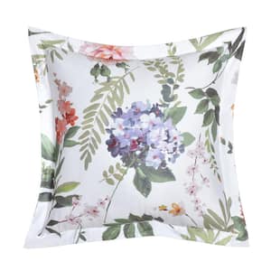 Claudia White Cotton Square Decorative Throw Pillow 20X20"