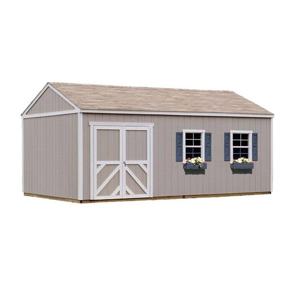 Handy Home Products Columbia 12 ft. x 20 ft. Wood Storage Building Kit