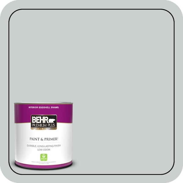 BEHR PREMIUM PLUS 1 qt. #PPF-17 Foggy Morn Eggshell Enamel Low Odor Interior Paint & Primer