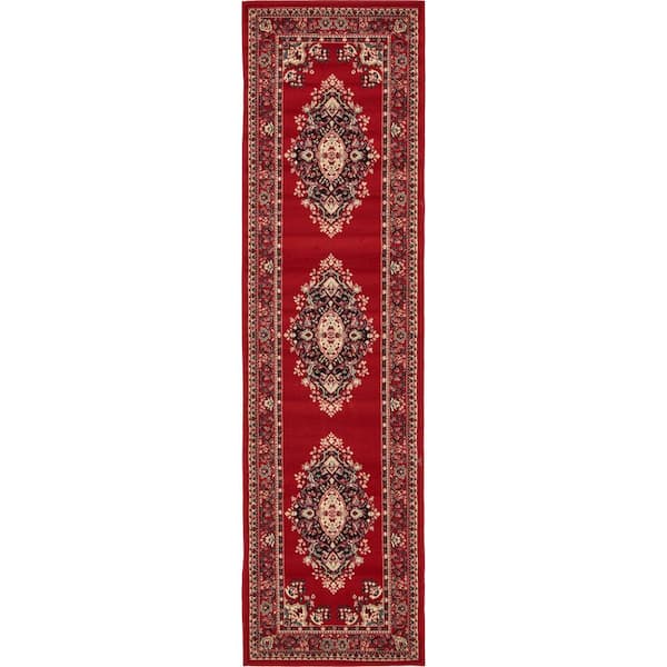 Reza Washington Red 2' 7 x 10' 0 Runner Rug