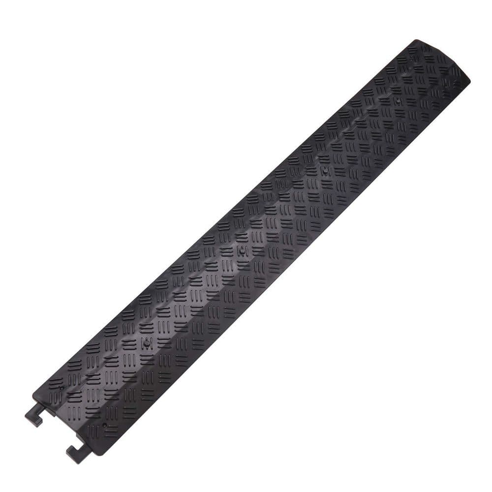 1 Piece - Small Floor Cord Cover Cord Protector Drop Over Drop Trak Cable Ramp for Office Warehouse, in Black price history on PriceWatchPro