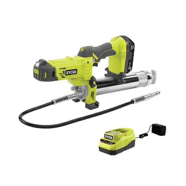 RYOBI ONE+ Grease Gun Kit w/2.0Ah Battery and Charger