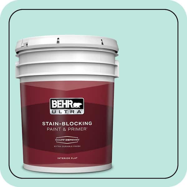 BEHR ULTRA 5 gal. #490A-2 Cool Jazz Extra Durable Flat Interior Paint & Primer
