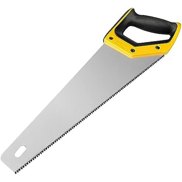 Unbranded Pro Hand Saw 14 in. Fine-Cut Blade with Ergonomic Non-Slip Handle for Wood Plastic Pipe and Drywall Cutting