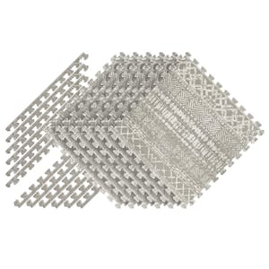 Bohemian Reversible Interlocking Foam Floor Tiles, Khaki 24,8in, x 24,8in, x 0,47in, (6 pack) (24 sq, ft,)
