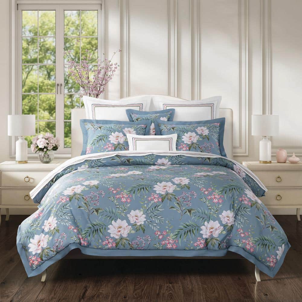 Selma Blue Cotton King/Cal King 3-Piece Comforter Set price history on PriceWatchPro