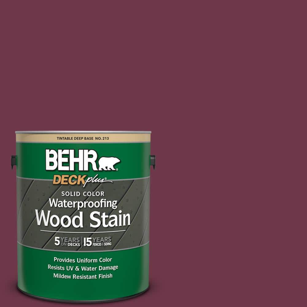 1 gal. #PPU1-14 Formal Maroon Solid Color Waterproofing Exterior Wood Stain