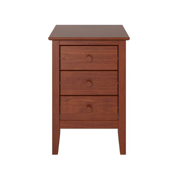 Easy Pieces Solid Wood 3 Drawer End Table Pecan | 53345
