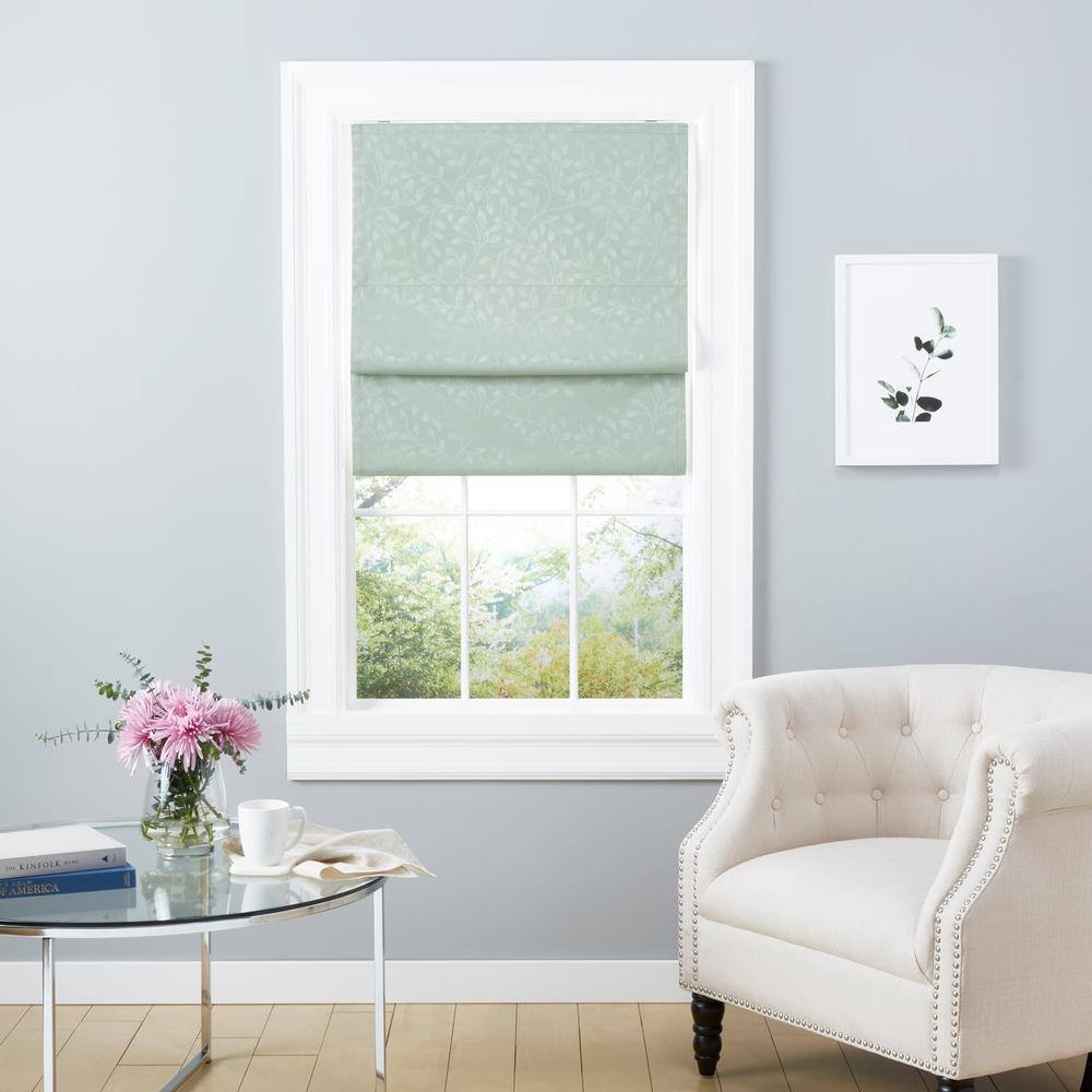 Bolan Sage Green Cordless Total Blackout Polyester Roman Shade 27 in. W x 64 in. L price history on PriceWatchPro