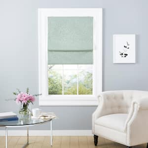 Bolan Sage Green Cordless Total Blackout Polyester Roman Shade 27 in. W x 64 in. L