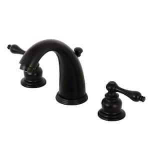 Victorian 8 in. Widespread 2-Handle Bathroom Faucet in Matte Black