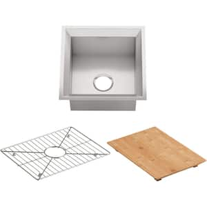 Poise Stainless Steel 18 in. Undermount Bar Sink