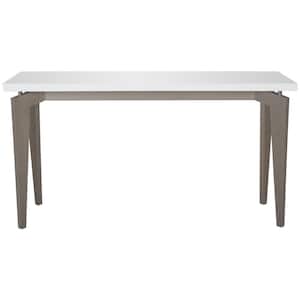 Josef 59 in. White/Gray Standard Rectangle Wood Console Table